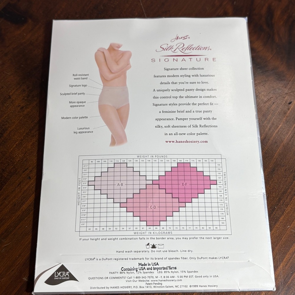 Hanes Pantyhose Womens‎ AB Bisque Silk Reflections Signature Sheer Control Top - Picture 3 of 3